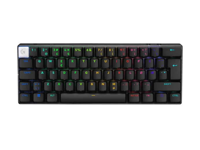 Logitech - G PRO X 60 LIGHTSPEED Wireless Gaming Keyboard - Nordic - Linear Black - Gratis frakt v:9957403