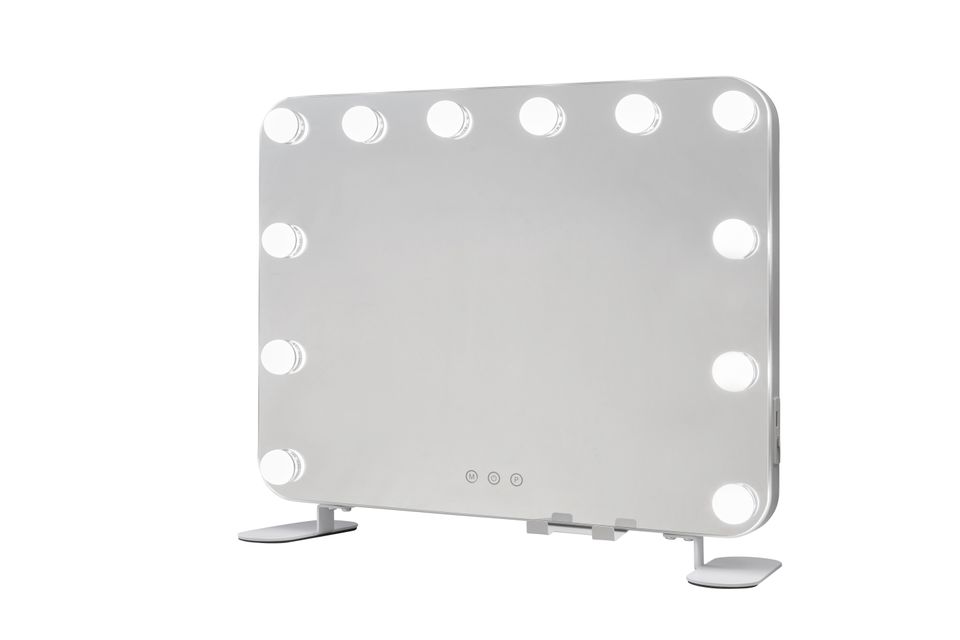 Glow Up – Makeup Artist Mirror – Square w. 12 LED Lamps – White v:3761872 Glow Up – Makeup Artist Mirror – Square w. 12 LED Lamps – White v:3761872