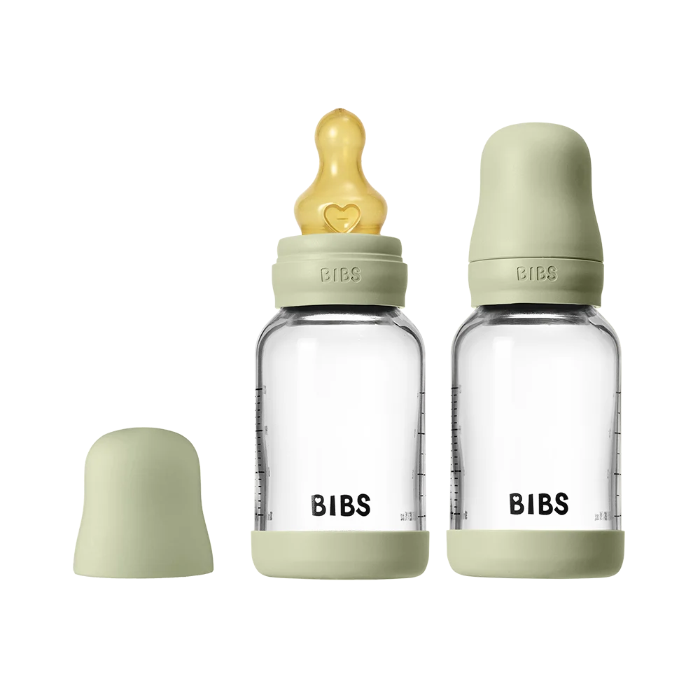 BIBS – Glass Baby Bottle Round Latex 2 Pack Slow Flow – Sage – 120 ml v:1139501 BIBS – Glass Baby Bottle Round Latex 2 Pack Slow Flow – Sage – 120 ml v:1139501