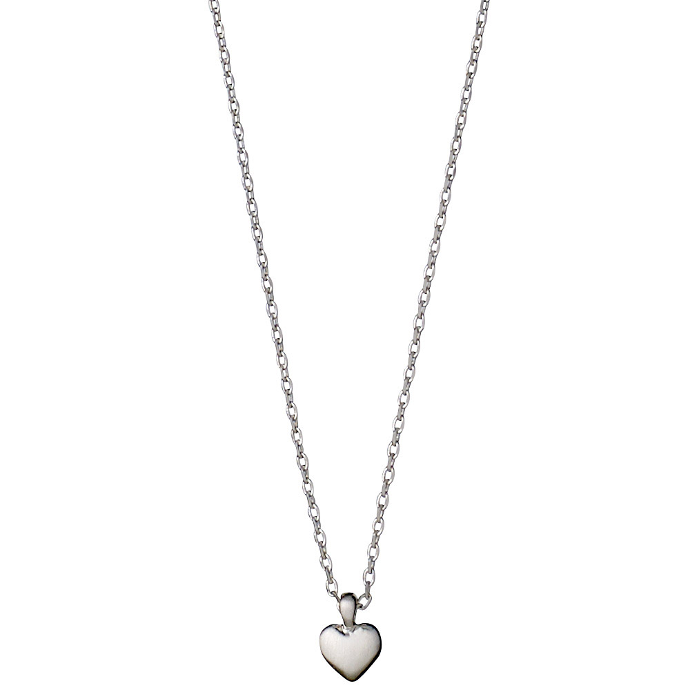 PILGRIM - SOPHIA Tiny Heart Pendant Necklace - Silver Plated - 40 cm v:6196337