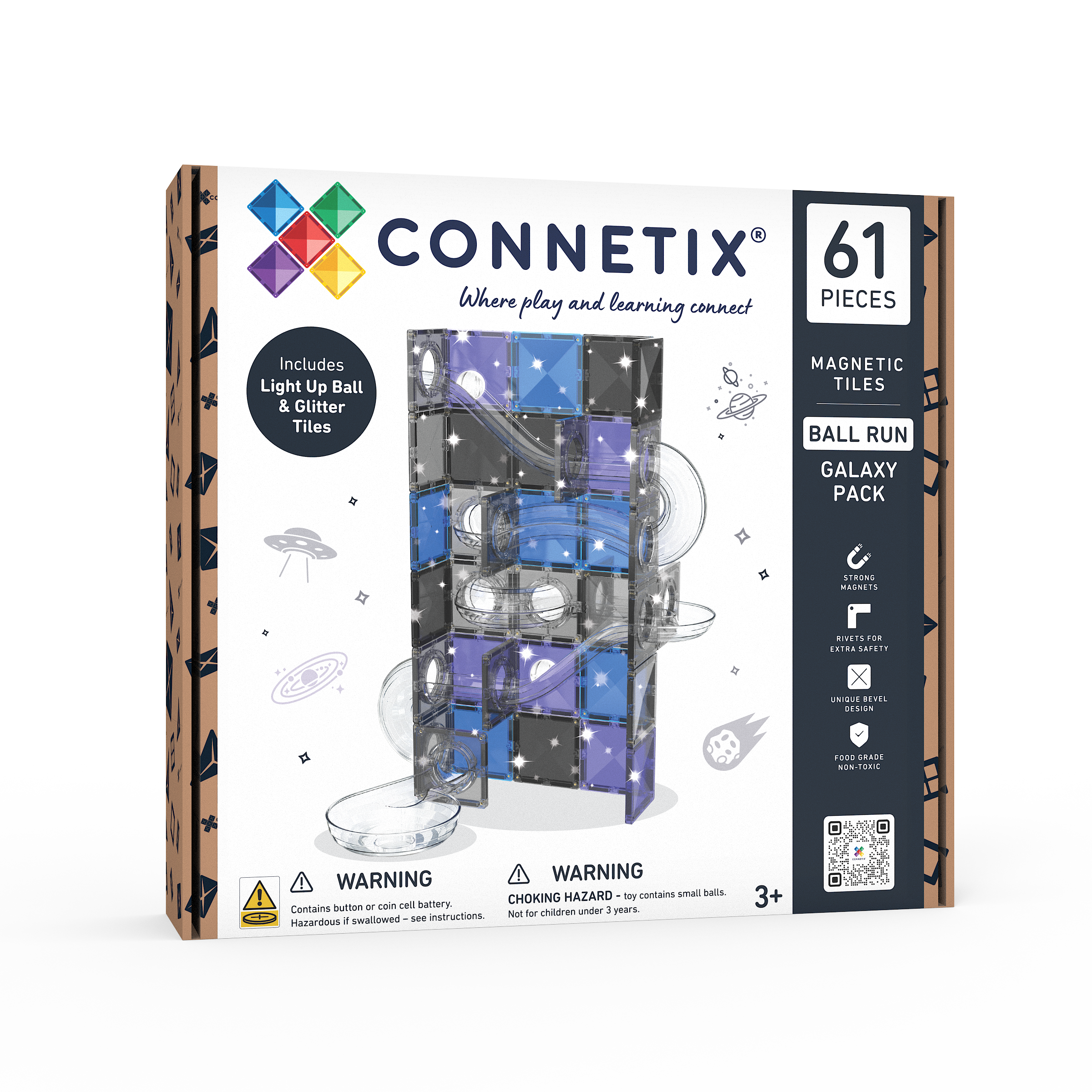 Connetix – Ball Run Galaxy Pack 61 pc (CT-BA G0061-GL) – Gratis frakt v:6294567