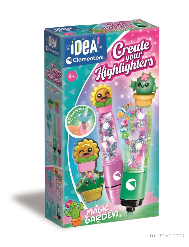 Clementoni - Create Your Highlighters Magic Garden (Pack By 2) (I-18397) v:3872720