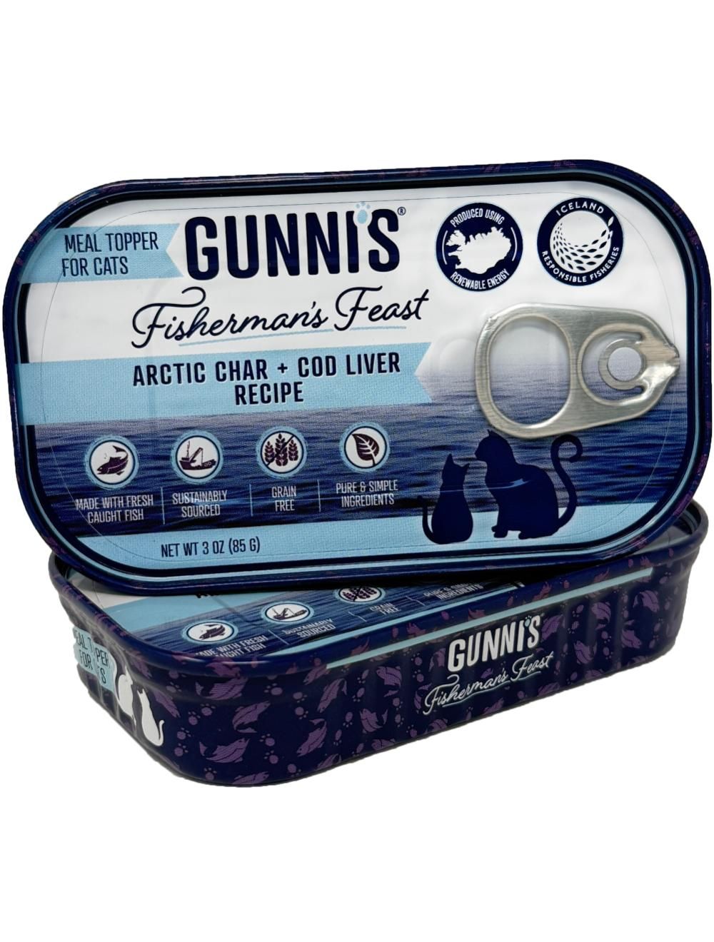 Gunnis - Toppers Arctic char & Cod Liver, Cat - 85 g v:7134501
