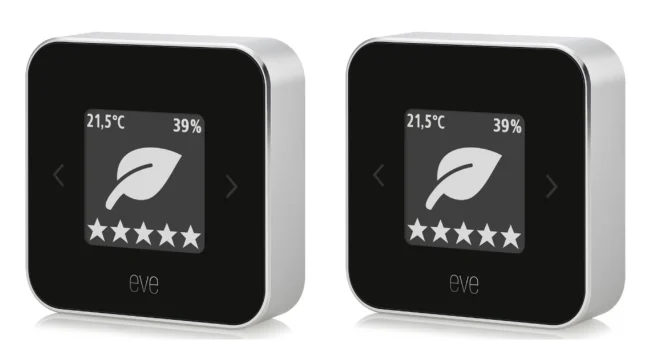 Eve - 2x Indoor air quality sensor with Apple HomeKit technology - Bundle - Gratis frakt v:5086680