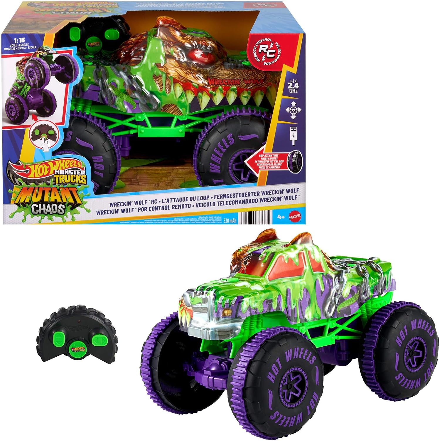 Hot Wheels – Remote Controlled Wreckin' Wolf 1:15 (JMM77) – Gratis frakt v:8559695