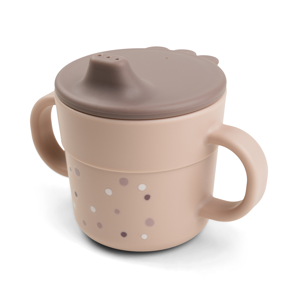 Done by Deer – Foodie spout cup Happy dots – Powder – Ø8 x H 9 cm v:6677101