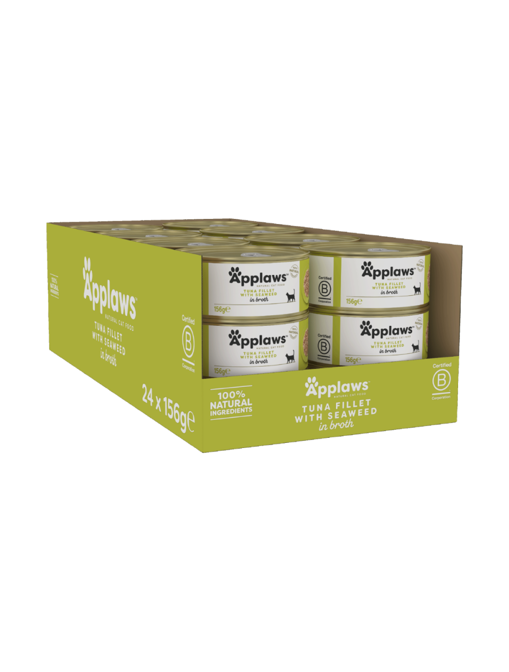 Applaws - 24 x Wet Cat Food 156 g - Tuna & Seaweed - 3.74 - Tuna & Seaweed - Gratis frakt v:1159095