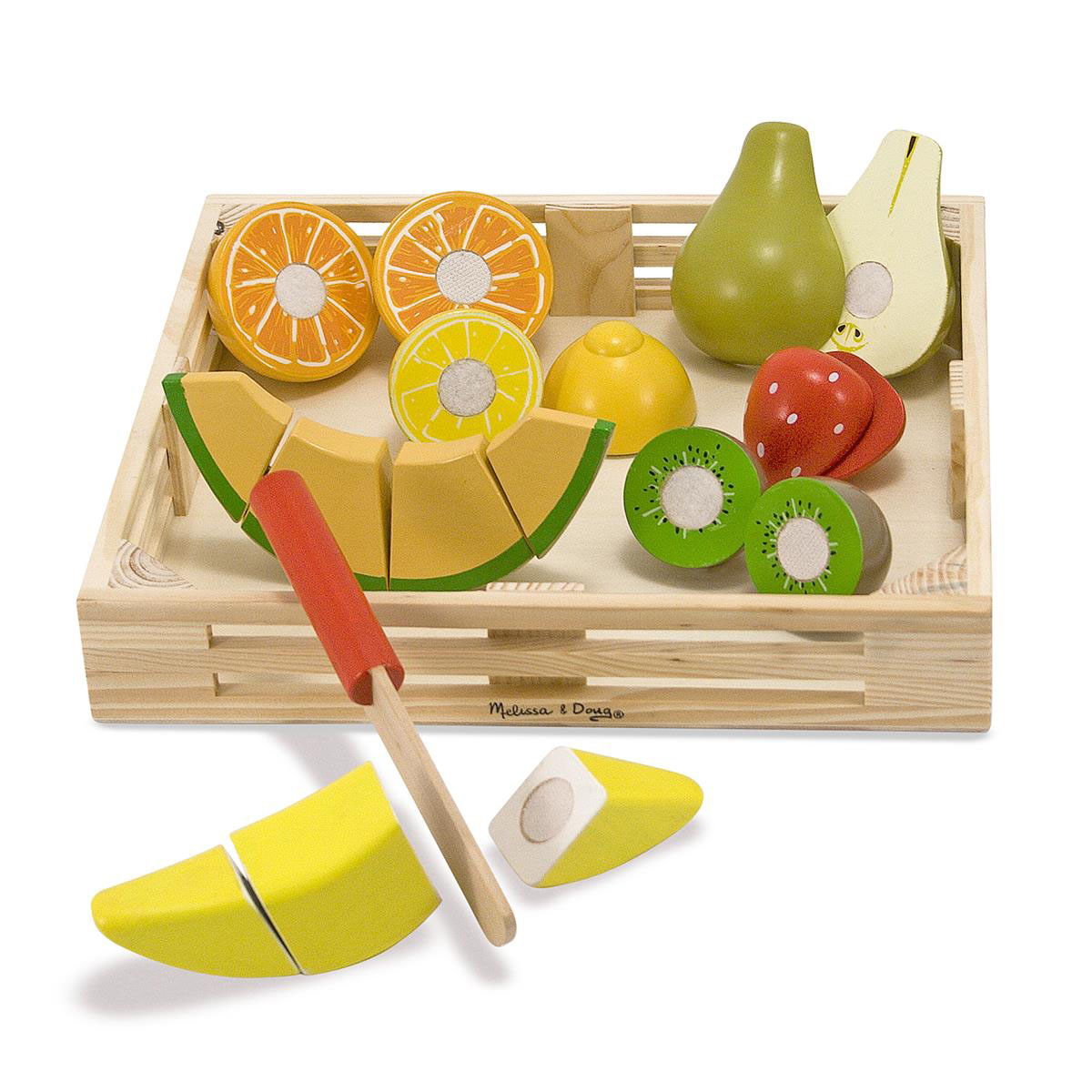Melissa & Doug - Food Play Wooden Cutting Fruit v:9526601