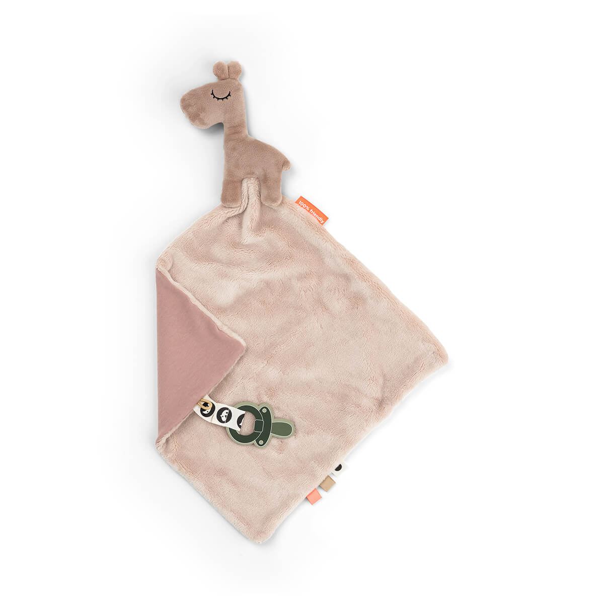 Done by Deer – Comfort blanket Raffi – Powder – 28 x 28 cm v:2276534