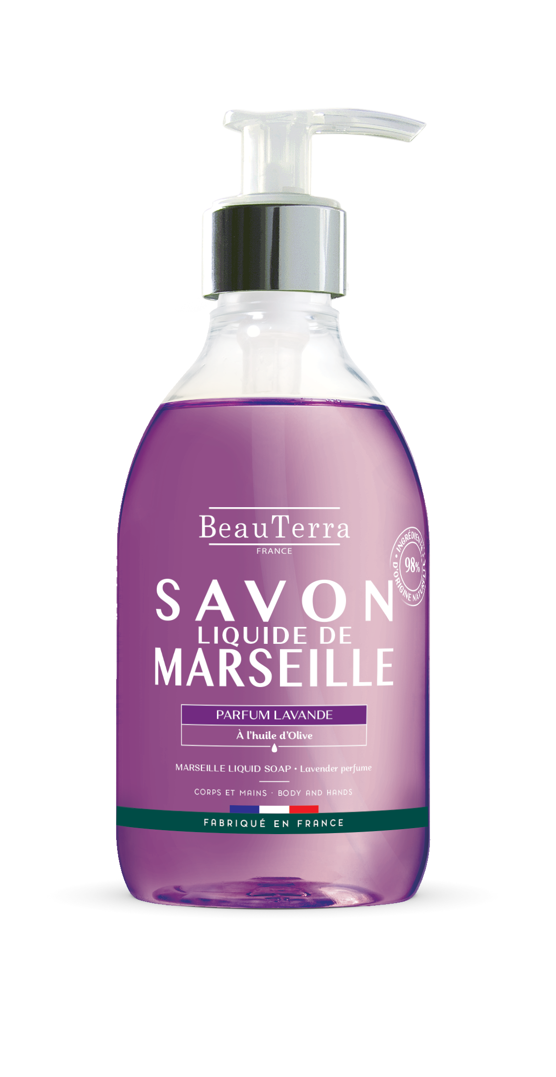 BeauTerra - Marseille Liquid Soap - Lavander - 300 ml v:5251481