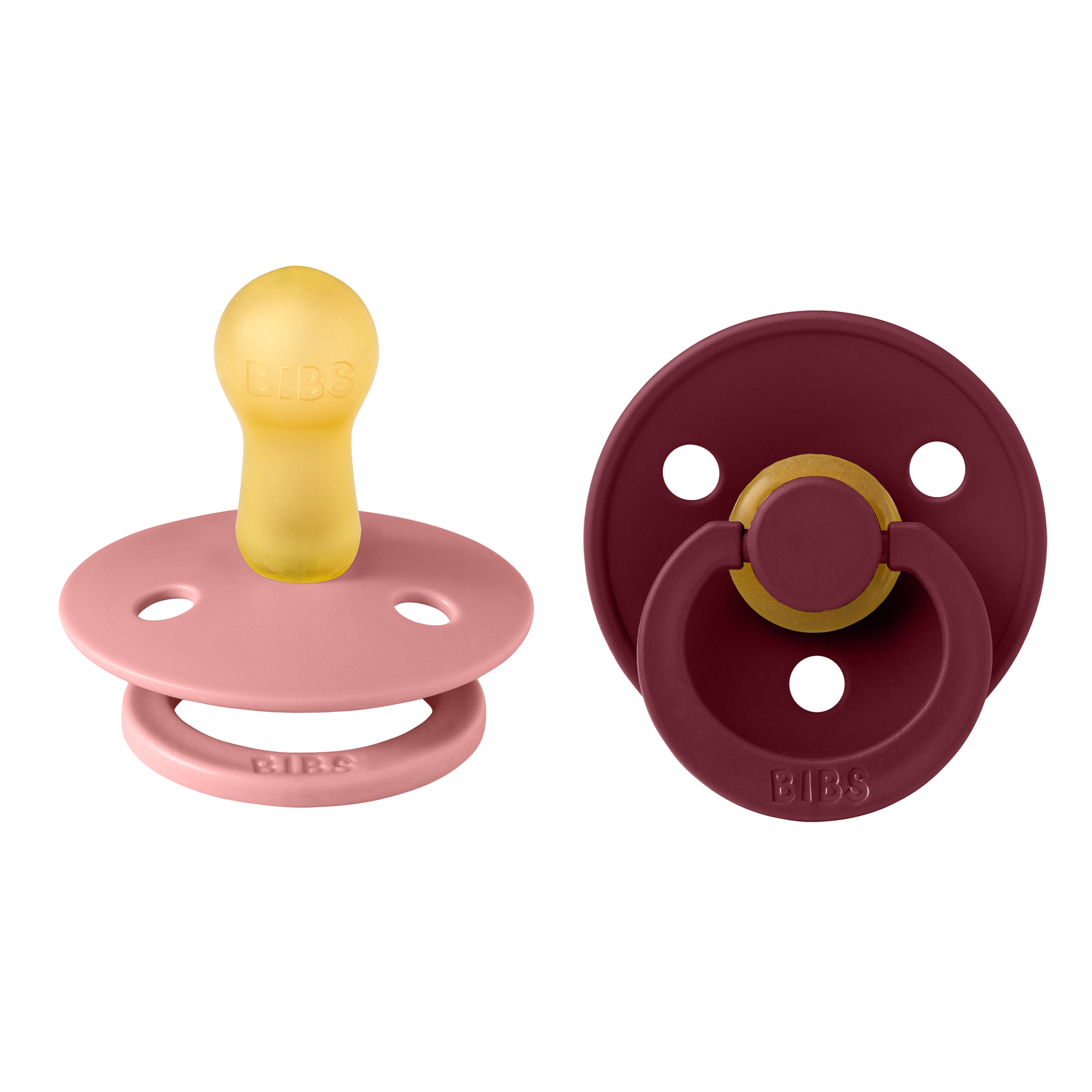 BIBS - Pacifier Colour 2 PACK - Dusty Pink/Elderberry - Size 2 v:3957789