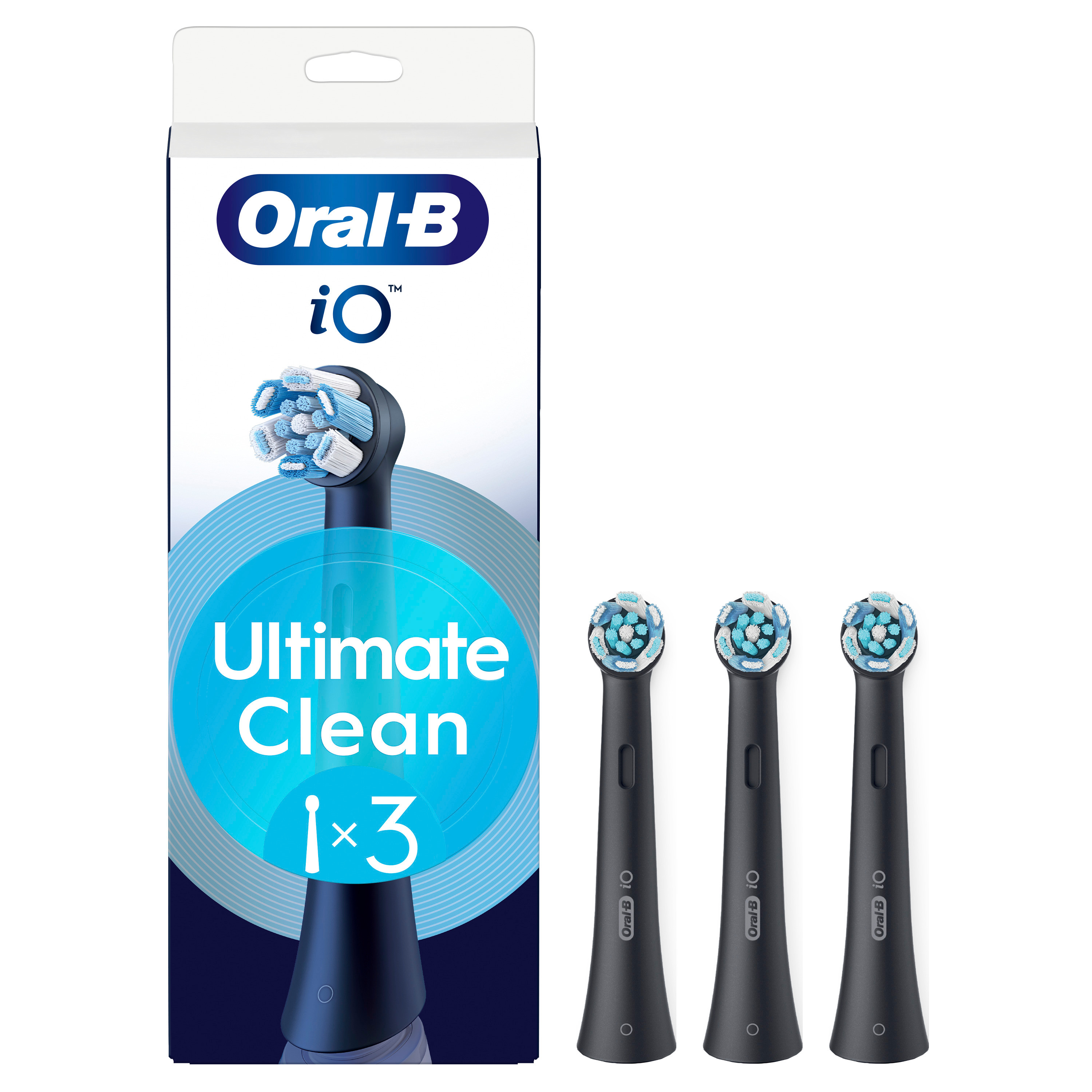 Oral B - iO Ultimate Clean Børstehoder - Sort - 3 stk v:2305337