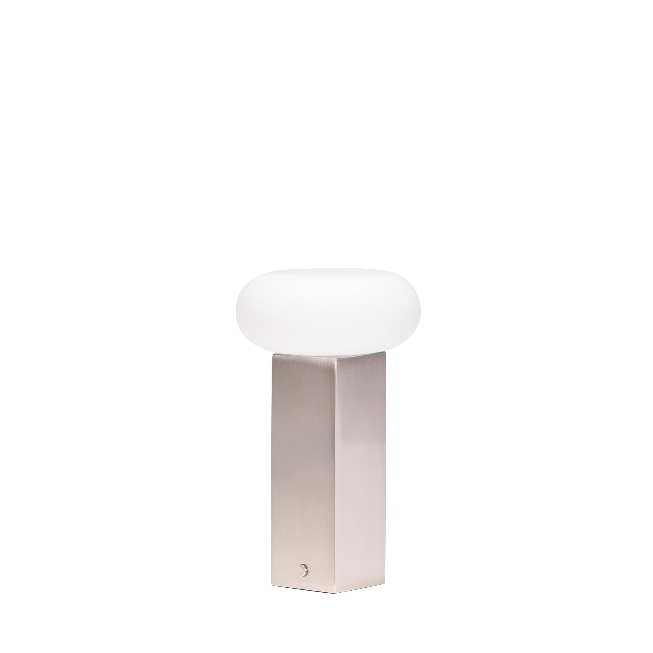 Hübsch - Low Portable Lamp - Nickel - 12x12xh20cm - Gratis frakt v:9155490