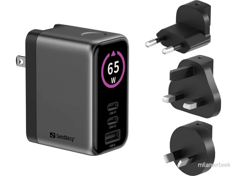 Sandberg – Travel Charger Display – PD65W v:5806885