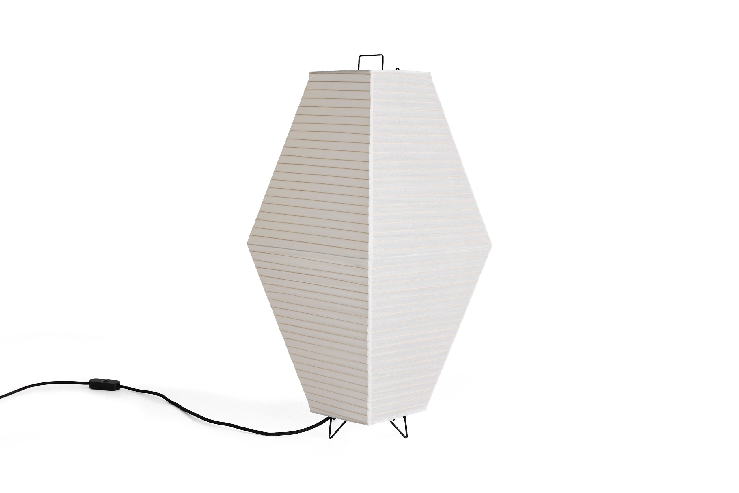 HAY – Papir Lampeskjerm – Klassisk Hvit – Prism Bordlampe – H66 cm – Gratis frakt v:1446995