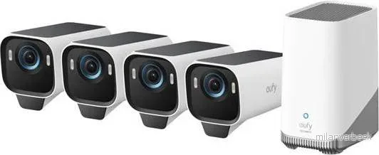 Eufy – EufyCam S3 Pro 4-kamera-sett – 4K solcelledrevet sikkerhetskamerasystem med MaxColor Vision™ – Gratis frakt v:1029198 Eufy – EufyCam S3 Pro 4-kamera-sett – 4K solcelledrevet sikkerhetskamerasystem med MaxColor Vision™ – Gratis frakt v:1029198
