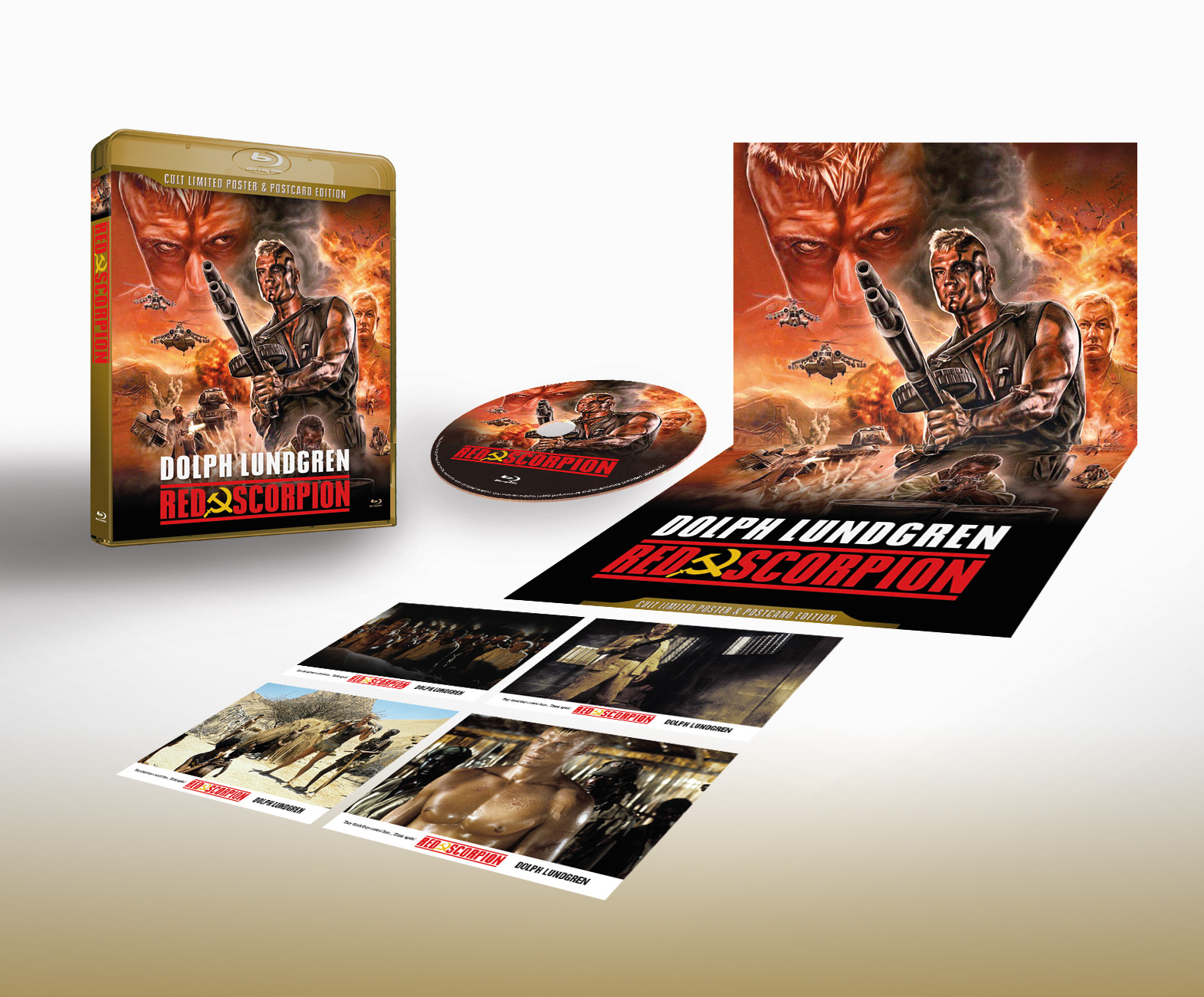 Red Scorpion - True Classics - Dolph Lundgren Limited Edition Version Blu-Ray with Poster and Cards in the box v:3987435